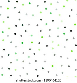 Light Green vector seamless background with bubbles. Beautiful colored illustration with blurred circles in nature style. The pattern can be used for beautiful websites.