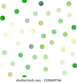 Light Green vector seamless background with bubbles. Blurred decorative design in abstract style with bubbles. The pattern can be used for aqua ad, booklets.