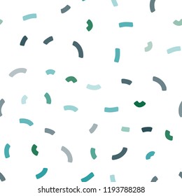 Light Green vector seamless background with bent ribbons. Glitter abstract illustration with wry lines. Textured wave pattern for backgrounds.