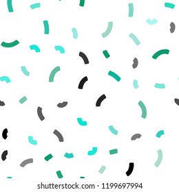 Light Green vector seamless background with bent ribbons. A vague circumflex abstract illustration with gradient. The best blurred design for your business.
