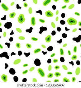 Light Green vector seamless background with bubbles. Abstract illustration with colored bubbles in nature style. Design for textile, fabric, wallpapers.