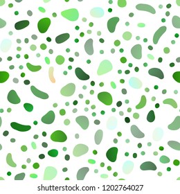 Light Green vector seamless background with bubbles. Colorful illustration with blurred circles in nature style. Design for textile, fabric, wallpapers.