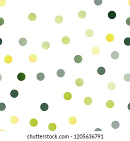 Light Green vector seamless background with bubbles. Modern abstract illustration with colorful water drops. Beautiful design for your business natural advert.