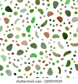 Light Green vector seamless background with bubbles. Modern abstract illustration with colorful water drops. Pattern for trendy fabric, wallpapers.