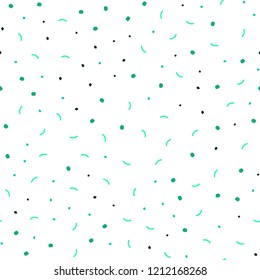 Light Green vector seamless background with bubbles, lines. Illustration with set of colorful abstract circles and lines. Template for business cards, websites.