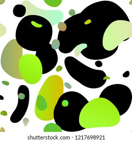 Light Green vector seamless background with bubbles. Illustration with set of shining colorful abstract circles. Trendy design for wallpaper, fabric makers.