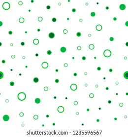 Light Green vector seamless background with bubbles. Beautiful colored illustration with blurred circles in nature style. Trendy design for wallpaper, fabric makers.