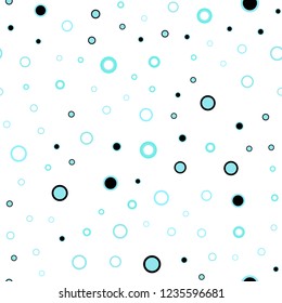 Light Green vector seamless background with bubbles. Illustration with set of shining colorful abstract circles. Design for textile, fabric, wallpapers.
