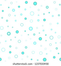 Light Green vector seamless background with bubbles. Modern abstract illustration with colorful water drops. Pattern for design of window blinds, curtains.