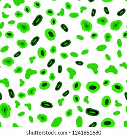 Light Green vector seamless background with bubbles. Blurred bubbles on abstract background with colorful gradient. Design for textile, fabric, wallpapers.