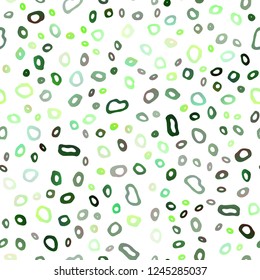 Light Green vector seamless background with bubbles. Colorful illustration with blurred circles in nature style. Template for business cards, websites.