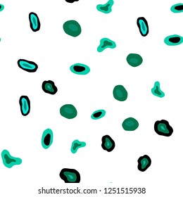 Light Green vector seamless background with bubbles. Illustration with set of shining colorful abstract circles. Pattern for design of window blinds, curtains.