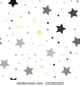 Light Green vector seamless background with colored stars. Glitter abstract illustration with colored stars. The pattern can be used for new year ad, booklets.