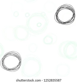 Light Green vector seamless background with bubbles. Beautiful colored illustration with blurred circles in nature style. Pattern for trendy fabric, wallpapers.
