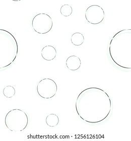 Light Green vector seamless background with bubbles. Modern abstract illustration with colorful water drops. Texture for window blinds, curtains.