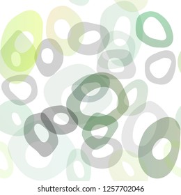 Light Green vector seamless background with bubbles. Modern abstract illustration with colorful water drops. Trendy design for wallpaper, fabric makers.