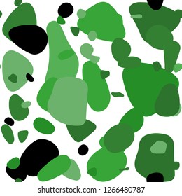 Light Green vector seamless background with bubbles. Glitter abstract illustration with blurred drops of rain. Template for business cards, websites.