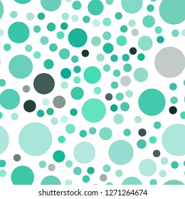 Light Green vector seamless background with bubbles. Blurred decorative design in abstract style with bubbles. Pattern can be used for beautiful websites.