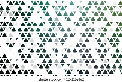 Light Green vector seamless background with triangles. Modern abstract illustration with colorful triangles. Design for textile, fabric, wallpapers.