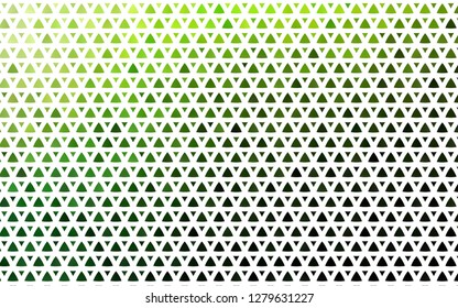 Light Green vector seamless background with triangles. Illustration with set of colorful triangles. Pattern for design of window blinds, curtains.