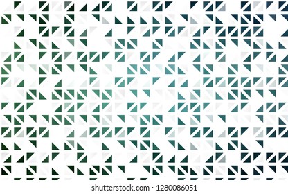 Light Green vector seamless background with triangles. Glitter abstract illustration with triangular shapes. Trendy design for wallpaper, fabric makers.