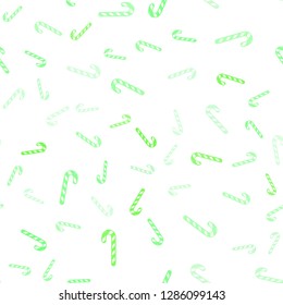Light Green vector seamless background with tasty xmas sweets.