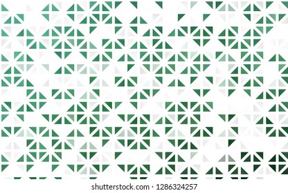 Light Green vector seamless background with triangles. Beautiful illustration with triangles in nature style. Pattern for design of fabric, wallpapers.