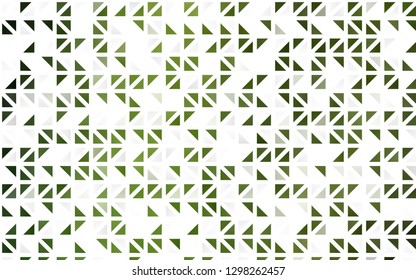 Light Green vector seamless background with triangles. Glitter abstract illustration with triangular shapes. Pattern for design of fabric, wallpapers.