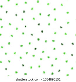 Light Green vector seamless background with xmas snowflakes. Colorful snowflakes with gradient on abstract background. Template for business cards, websites.