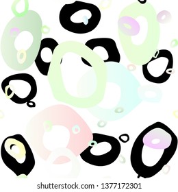 Light Green vector seamless background with bubbles. Blurred decorative design in abstract style with bubbles. Pattern for trendy fabric, wallpapers.