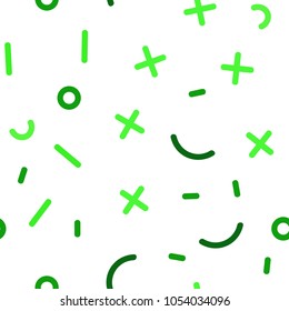 Light Green vector seamless cover with abstract shapes. Seamless Illustration with set of abstact gradient lines. Pattern for design of window blinds, curtains.