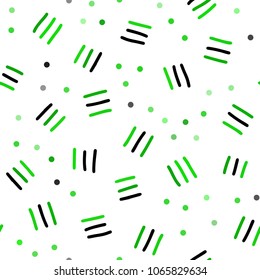 Light Green vector seamless cover with abstract shapes. Seamless Illustration with set of abstact gradient lines. Pattern for trendy fabric, wallpapers.