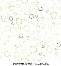 Light Green vector seamless  cover with spots. Illustration with set of shining colorful abstract circles. New design for ad, poster, banner of your website.