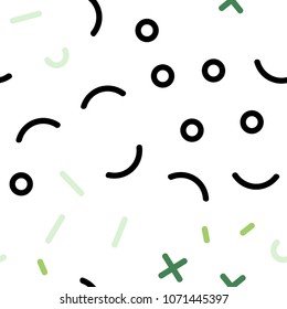 Light Green vector seamless cover with abstract shapes. Trendy seamless illustration with abstract lines. Pattern for design of window blinds, curtains.