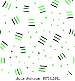Light Green vector seamless cover with abstract shapes. Trendy seamless illustration with abstract lines. Pattern for design of window blinds, curtains.