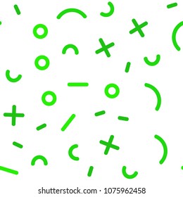 Light Green vector seamless cover with abstract shapes. Decorative abstract design of repeating lines, circles. Template for business cards, websites.