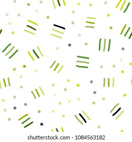 Light Green vector seamless cover with abstract shapes. Seamless gradient abstract lines on white background. Pattern for design of fabric, wallpapers.