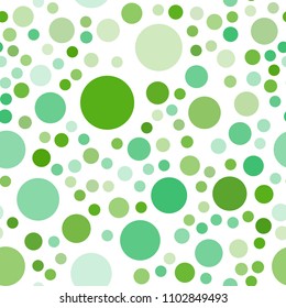Light Green vector seamless cover with spots. Beautiful colored illustration with blurred circles in nature style. Completely new template for your brand book.