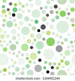 Light Green vector seamless cover with spots. Blurred bubbles on abstract background with colorful gradient. Pattern can be used for futuristic ad, booklets.