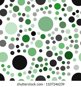 Light Green vector seamless cover with spots. Abstract illustration with colored bubbles in nature style. Pattern can be used for ads, leaflets.