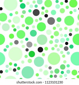 Light Green vector seamless cover with spots. Beautiful colored illustration with blurred circles in nature style. Pattern can be used for futuristic ad, booklets.