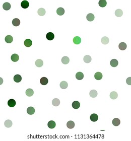 Light Green vector seamless cover with spots. Blurred bubbles on abstract background with colorful gradient. The pattern can be used for beautiful websites.