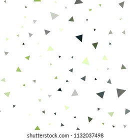 Light Green vector seamless cover in polygonal style. Glitter abstract illustration with triangular shapes. Modern template for your landing page.