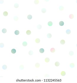 Light Green vector seamless cover with spots. Abstract illustration with colored bubbles in nature style. New design for ad, poster, banner of your website.