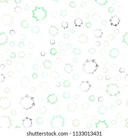 Light Green vector seamless cover with spots. Abstract illustration with colored bubbles in nature style. Pattern can be used as texture of wallpapers.