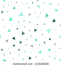 Light Green vector seamless cover in polygonal style. Modern abstract illustration with colorful triangles. Pattern for busines ad, booklets, leaflets