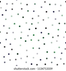 Light Green vector seamless cover with spots. Blurred decorative design in abstract style with bubbles. Pattern can be used as texture of water, rain drops.