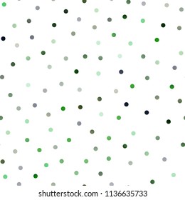 Light Green vector seamless cover with spots. Abstract illustration with colored bubbles in nature style. Beautiful design for your business natural advert.
