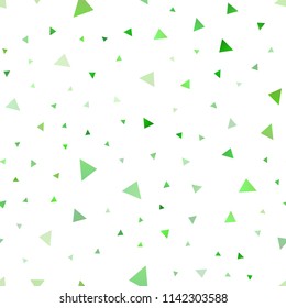 Light Green vector seamless cover in polygonal style. Modern abstract illustration with colorful triangles. Pattern can be used for websites.