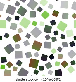 Light Green vector seamless cover in polygonal style. Modern abstract illustration with colorful rectangles. Pattern for commercials.